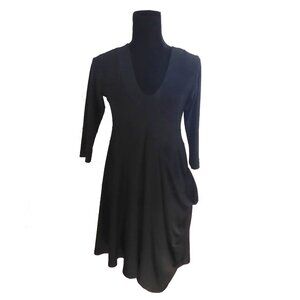 Sympli Black soft pocket tunic 3/4 sleeve Size 6